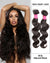 Mybhair Natural Black Body Wave Brazilian Remy Hair Weave Weft Human Hair Extensions