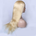 Mybhair Silky Straight 100% Remy Hair Full Lace Human Hair Wig-#613 Bleach White Blonde slide