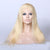 Mybhair Silky Straight 100% Remy Hair Full Lace Human Hair Wig-#613 Bleach White Blonde