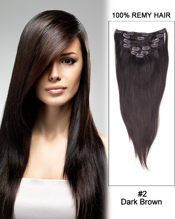 Mybhair Cheap Best Straight Clip in Remy Human Hair Extensions Lookbook
