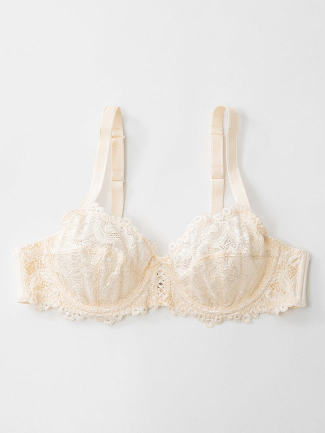 Floral Lace Non-Padded Underwire Bra - WingsLove