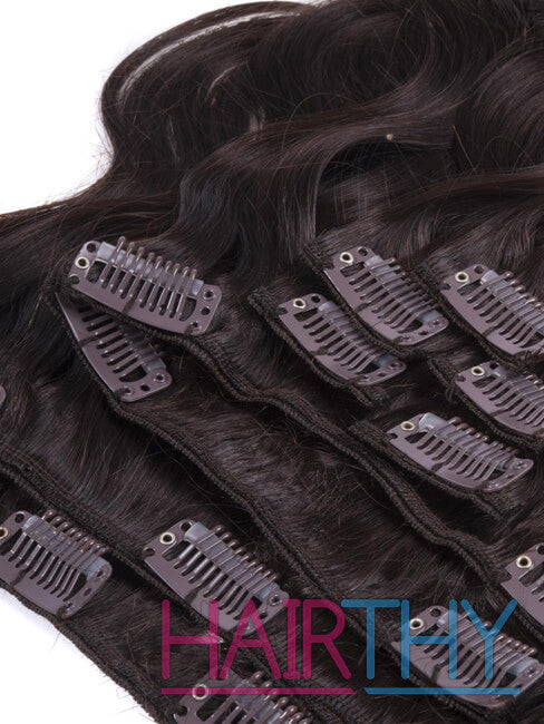 Best Hairthy Body Wave 100% Remy Hair Clip in Human Hair Extension For Natural Hair Clips