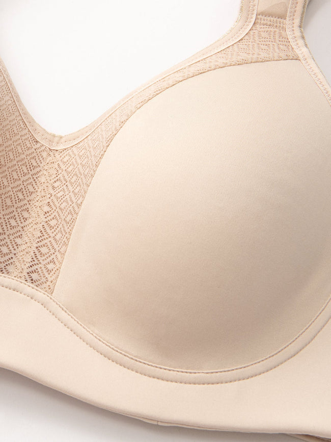 High Impact Full Coverage Underwire Sports Bra Nude - WingsLove