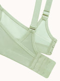 High Impact Large Bust Full Coverage Workout Bras Purple Green - WingsLove