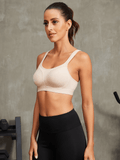 High Impact Plus Size Non-Padded Workout Bra Nude - WingsLove