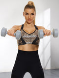 High Impact Sparkly Padded Racerback Bras - WingsLove
