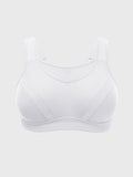 High Support Impact Solid Sports Bra White - WingsLove