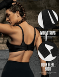 High Support Solid Sports Bra Black - WingsLove