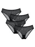 Lace Mesh Plus Size Panties 4 PCS - WingsLove