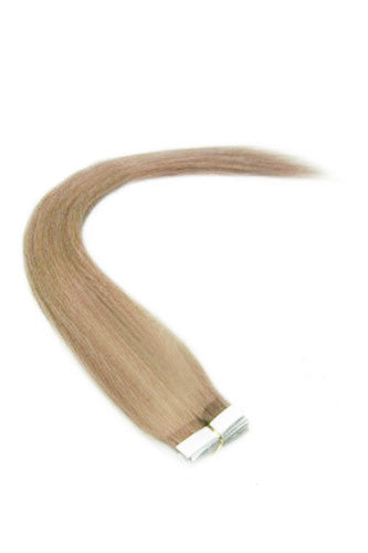 Mybhair 100% Remy Real Hair Tape In Hair Extensions Light Golden Brown Straight 