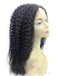 Mybhair Black Curly Wave Lace Front Human Hair Wigs For African American