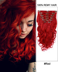 Mybhair Red Body Wave 100% Brazilian Remy Real Hair Clip In Human Hair Extensions Cookbook