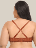 Stunning Strapless Bra with Delicate Embroidery Caramel - WingsLove