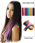 Mybhair Colored Tape in Brazilian Remy Hair Human Hair Extensions-20 Pieces Funky Colors Lookbook