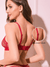 Women's Sexy Lace Wireless Plunge Bra Red/Black/Nude - WingsLove