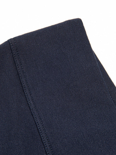 Yoga Cropped Cotton Sports Leggings Blue